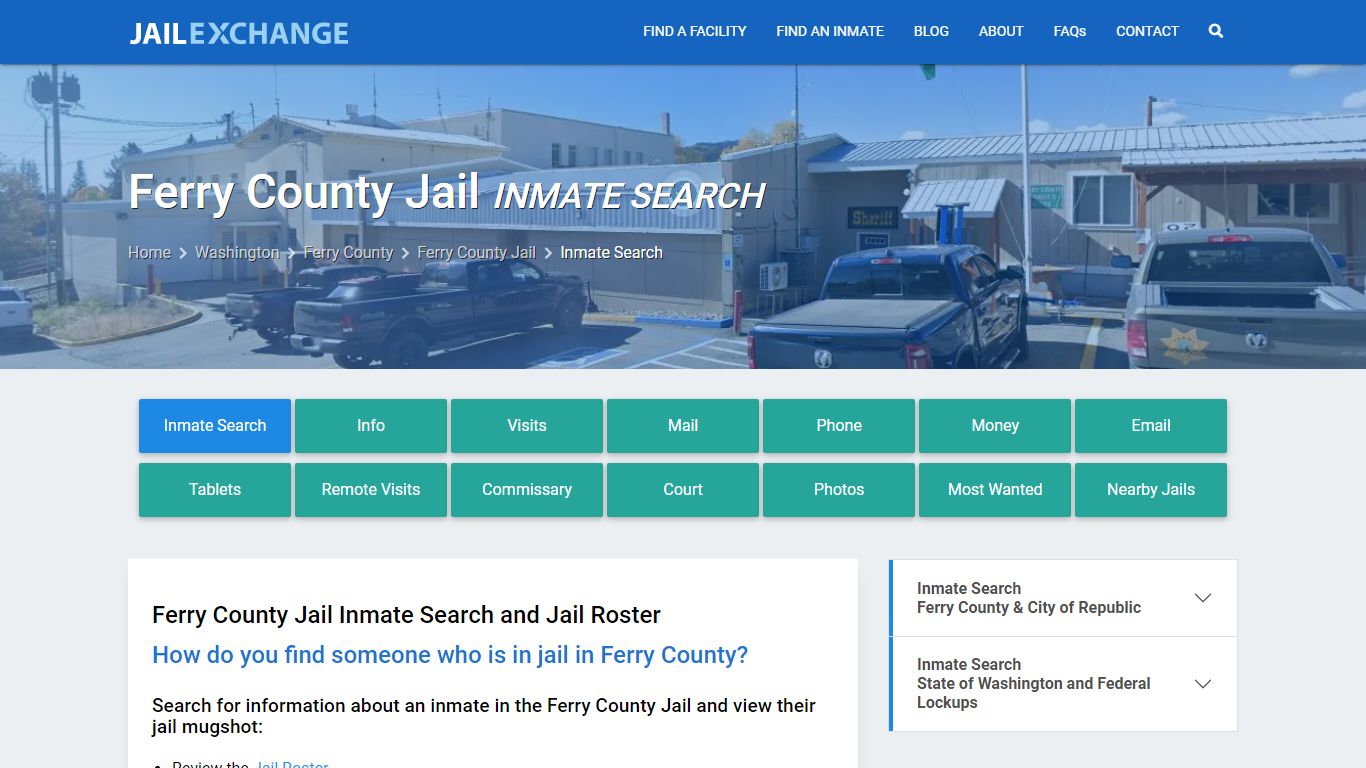 Inmate Search: Roster & Mugshots - Ferry County Jail, WA