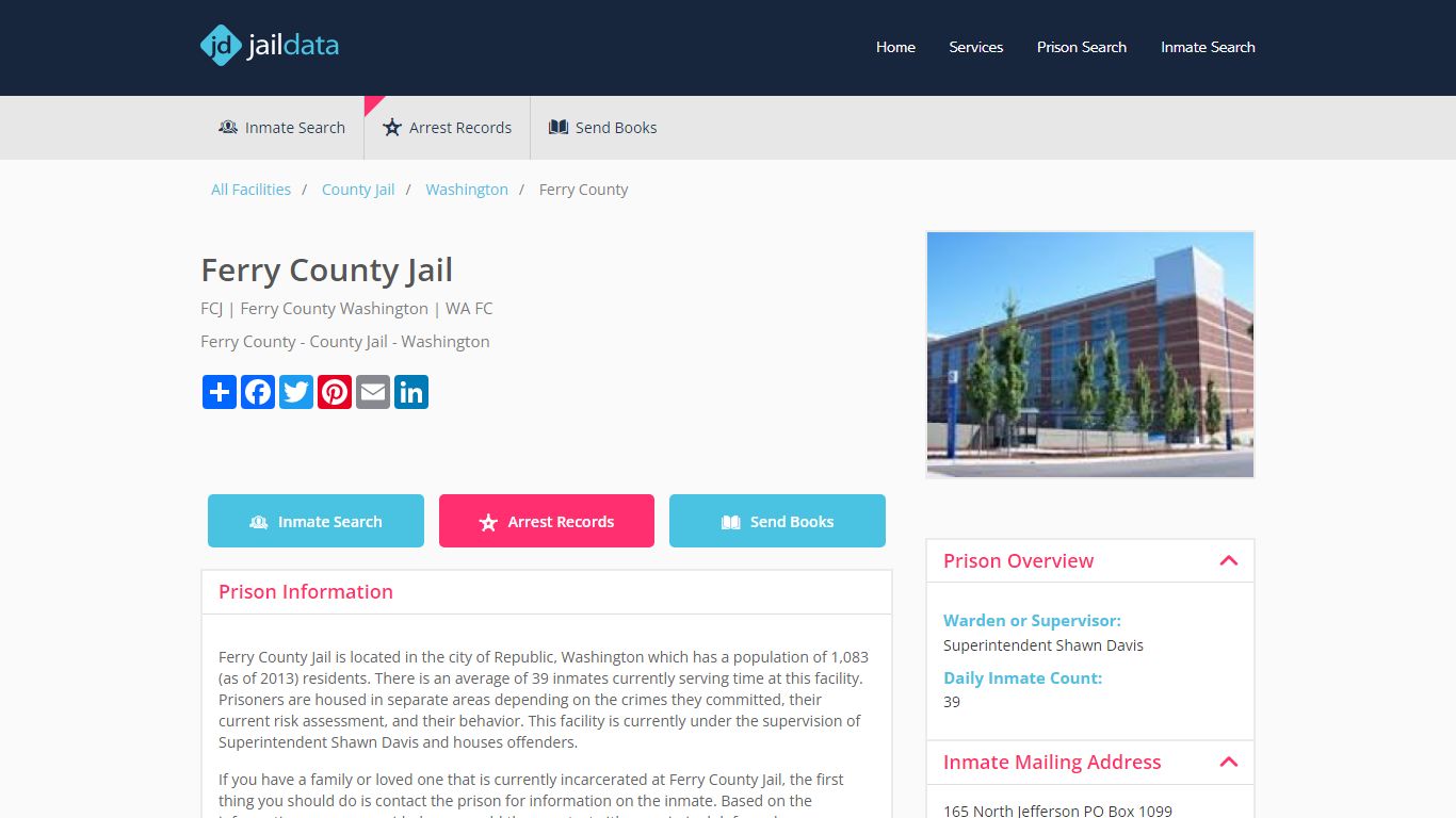 Ferry County Jail Inmate Search and Prisoner Info - Republic, WA
